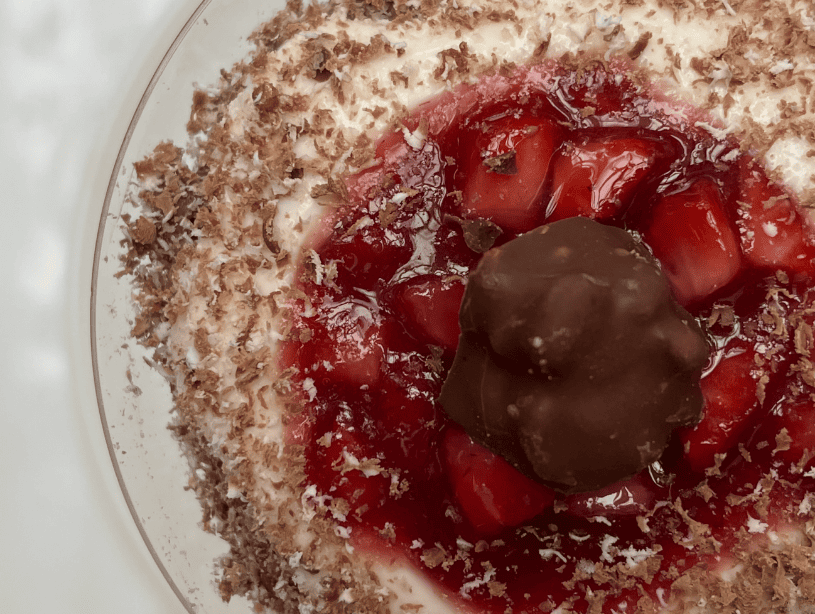 Triffle de Cheescake con fresas Milch®